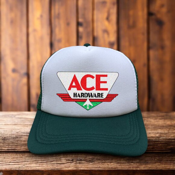 Unbranded Other - ACE Hardware Mens Trucker Hat Green Snapback Tools Paint 1968 Vintage Logo Cap